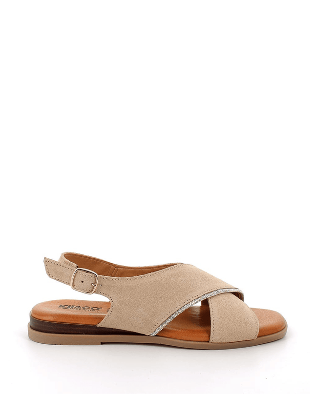 Sandalo in pelle beige - Piedi Folli