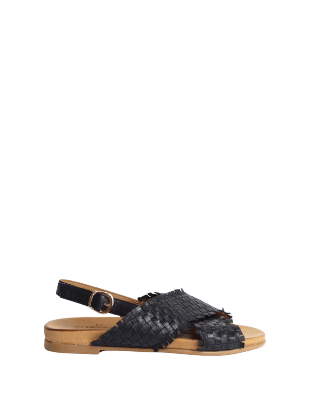 Sandalo in pelle intrecciato - Piedi Folli