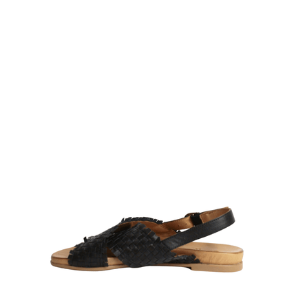 Sandalo in pelle intrecciato - Piedi Folli