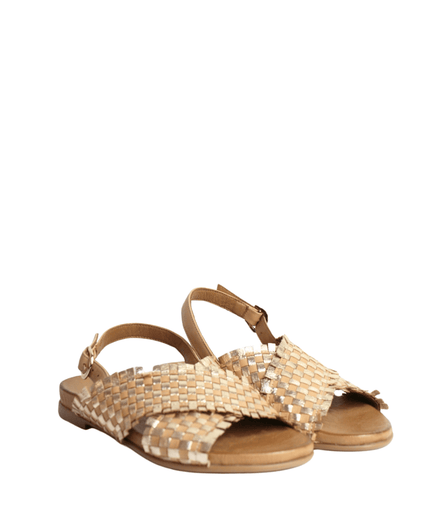 Sandalo in pelle intrecciato - Piedi Folli