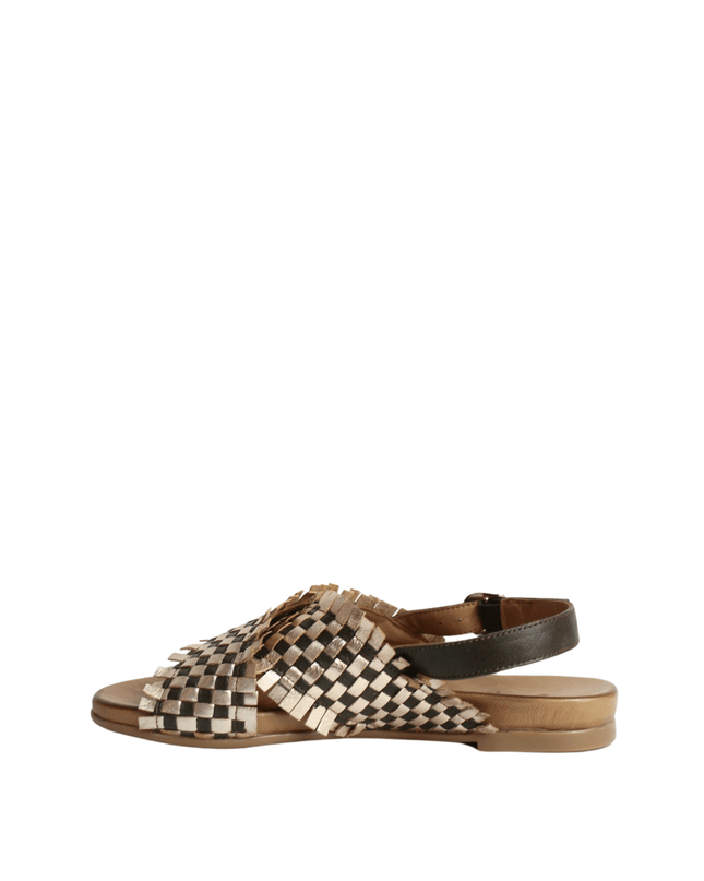Sandalo in pelle intrecciato - Piedi Folli