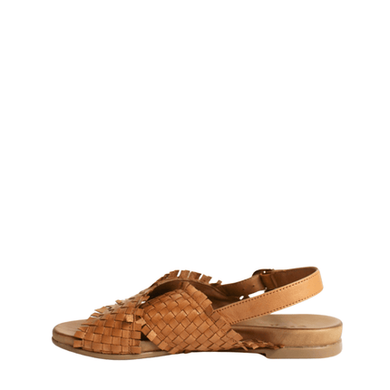 Sandalo in pelle intrecciato - Piedi Folli