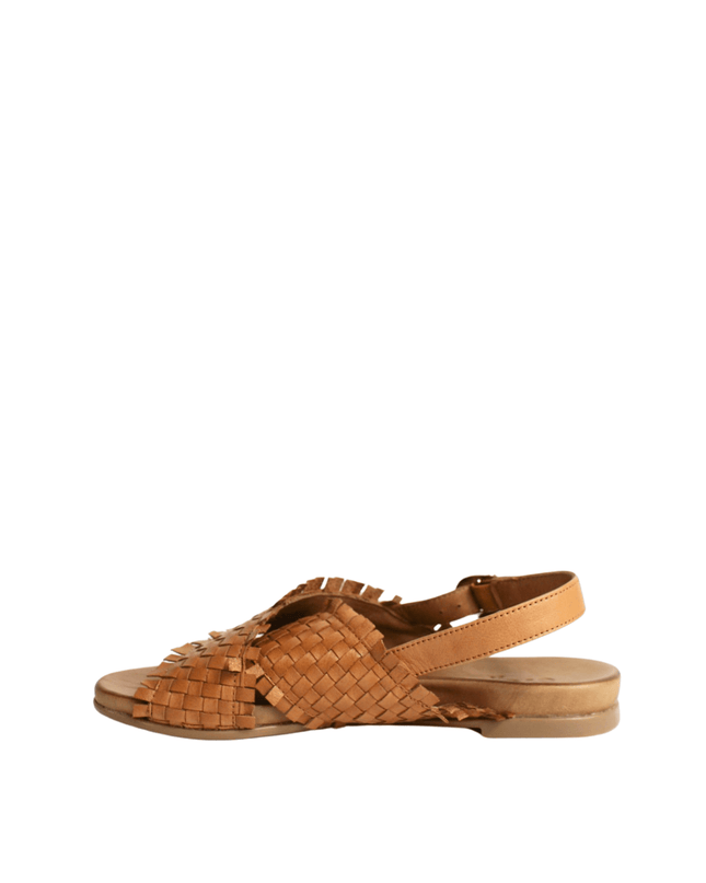 Sandalo in pelle intrecciato - Piedi Folli