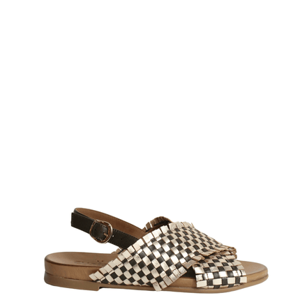 Sandalo in pelle intrecciato - Piedi Folli