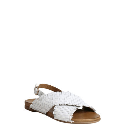 Sandalo in pelle intrecciato - Piedi Folli