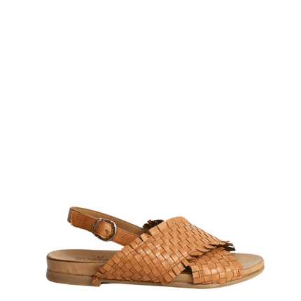 Sandalo in pelle intrecciato - Piedi Folli