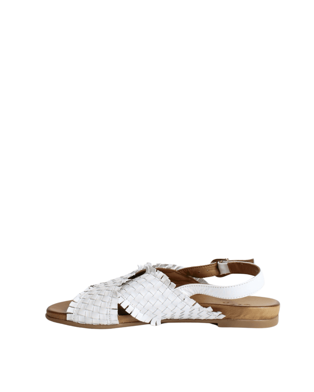 Sandalo in pelle intrecciato - Piedi Folli