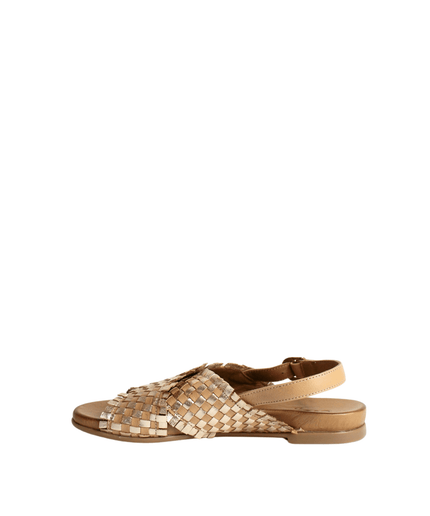 Sandalo in pelle intrecciato - Piedi Folli