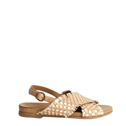 Sandalo in pelle intrecciato - Piedi Folli