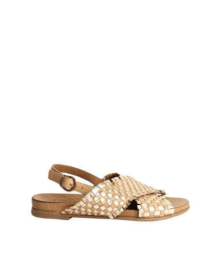 Sandalo in pelle intrecciato - Piedi Folli