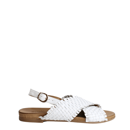 Sandalo in pelle intrecciato - Piedi Folli