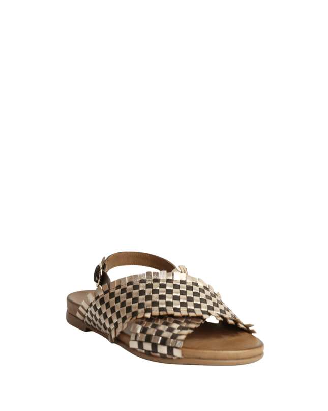 Sandalo in pelle intrecciato - Piedi Folli