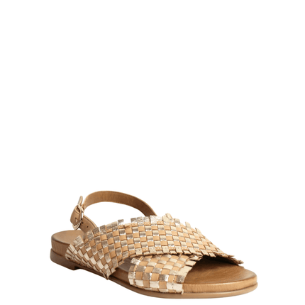 Sandalo in pelle intrecciato - Piedi Folli