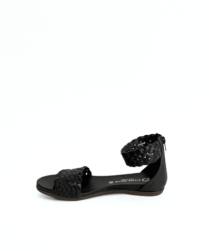 Sandalo in pelle nero - Piedi Folli