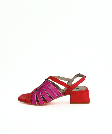 Sandalo in pelle rosso - Piedi Folli
