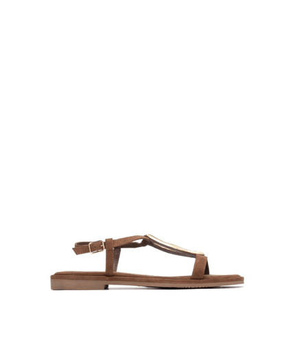 Sandalo in pelle scamosciata - Piedi Folli