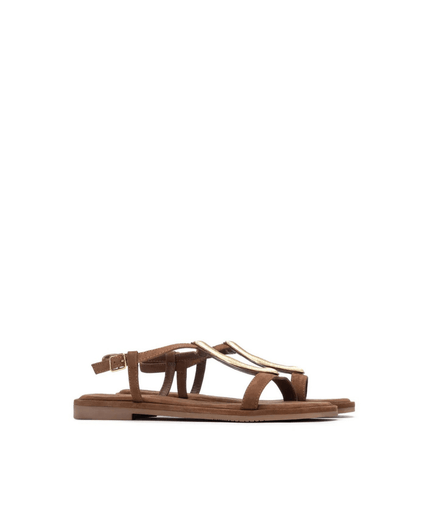 Sandalo in pelle scamosciata - Piedi Folli