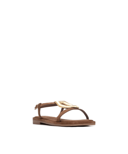 Sandalo in pelle scamosciata - Piedi Folli
