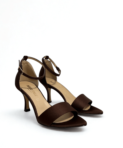 Sandalo in raso T.moro - Piedi Folli