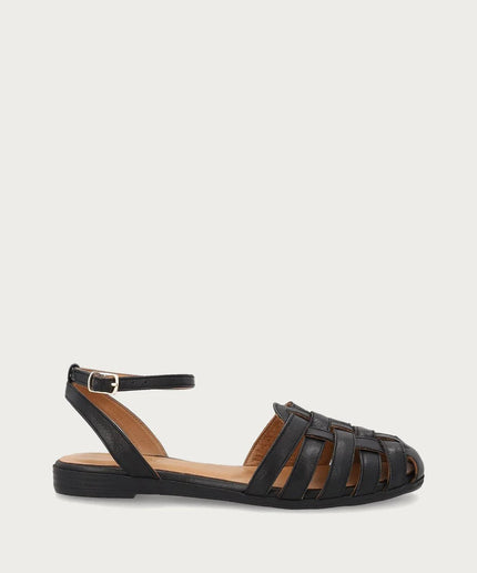 Sandaloa ragnetto in pelle con cinturino alla caviglia - Piedi Folli
