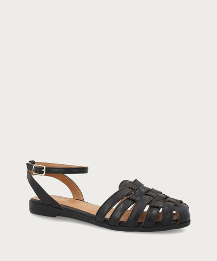 Sandaloa ragnetto in pelle con cinturino alla caviglia - Piedi Folli