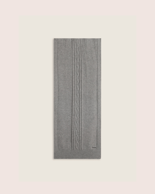 Sciarpa in maglia con treccia - Piedi Folli