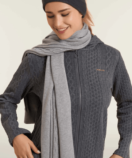Sciarpa in maglia con treccia - Piedi Folli