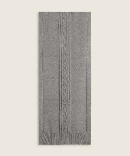 Sciarpa in maglia con treccia centrale decorativa - Piedi Folli