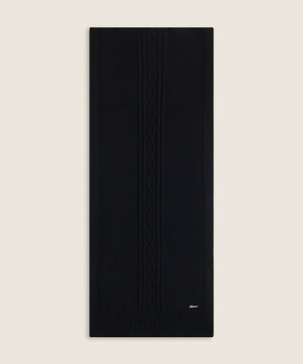 Sciarpa in maglia con treccia centrale decorativa - Piedi Folli