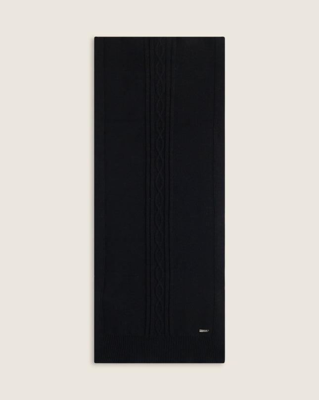 Sciarpa in maglia con treccia centrale decorativa - Piedi Folli