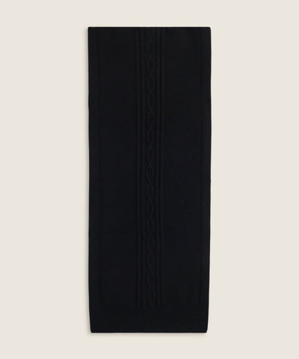 Sciarpa in maglia con treccia centrale decorativa - Piedi Folli