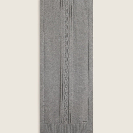 Sciarpa in maglia con treccia centrale decorativa - Piedi Folli