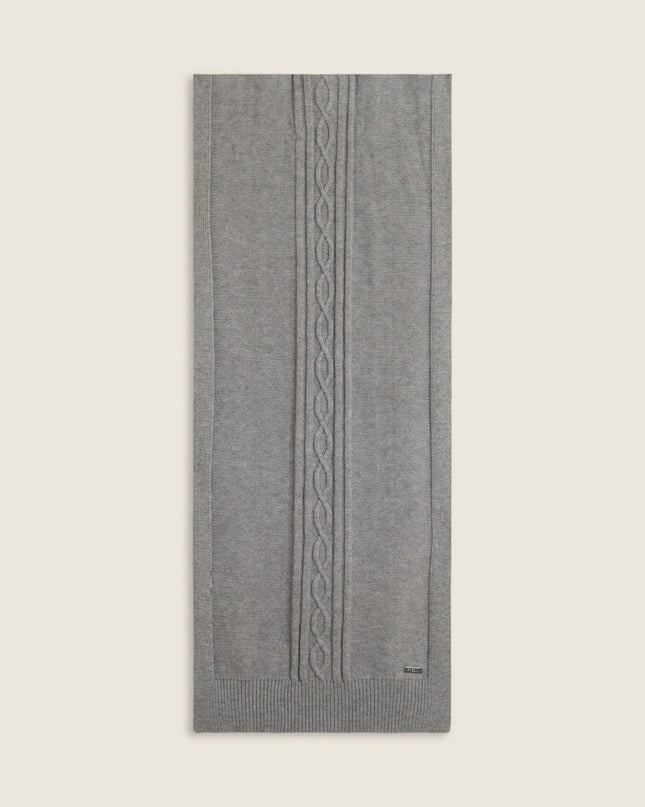 Sciarpa in maglia con treccia centrale decorativa - Piedi Folli