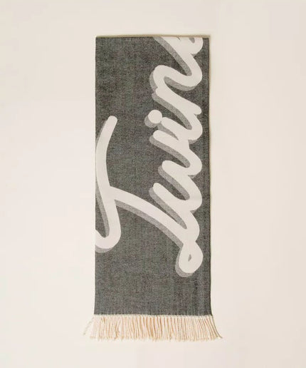 Sciarpa in panno jacquard con logo - Piedi Folli