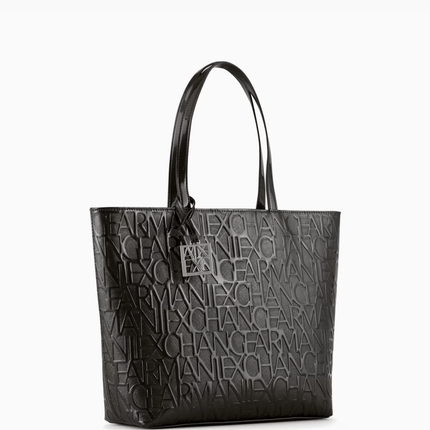 Shopper con zip e lettering logo impresso all - over - Piedi Folli