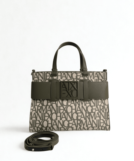 Shopper in Tessuto Strutturato con Manici a Corda - Piedi Folli