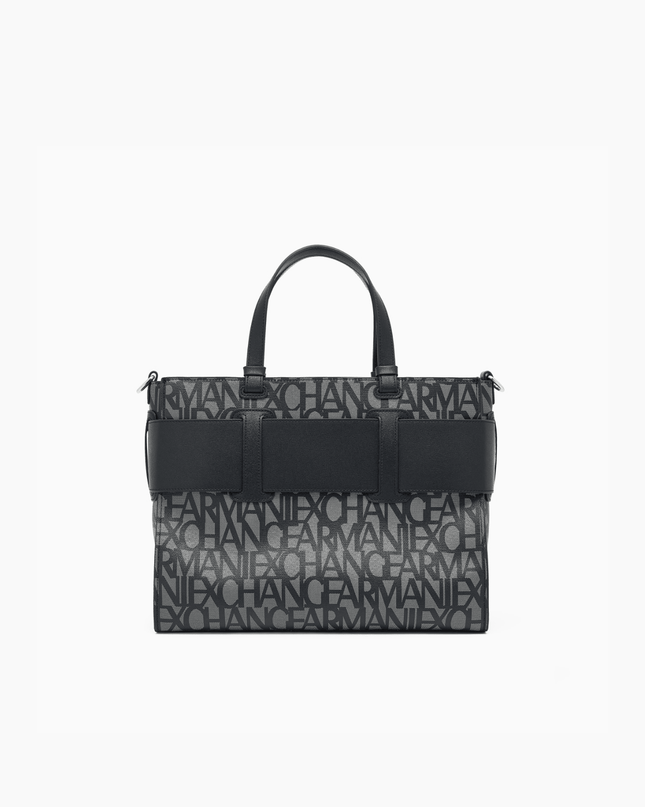 Shopper in Tessuto Strutturato con Manici a Corda - Piedi Folli