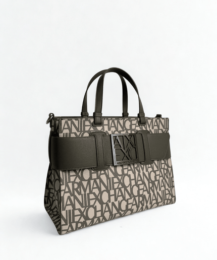 Shopper in Tessuto Strutturato con Manici a Corda - Piedi Folli