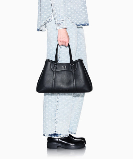 Shopping bag con logo e doppi manici - Piedi Folli