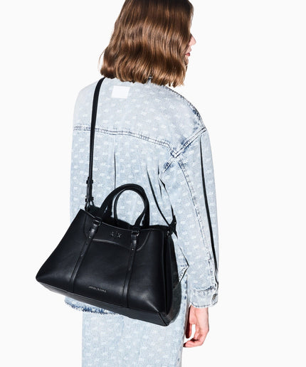 Shopping bag con logo e doppi manici - Piedi Folli