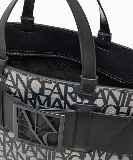 Shopping bag Susy con stampa monogram e logo - Piedi Folli