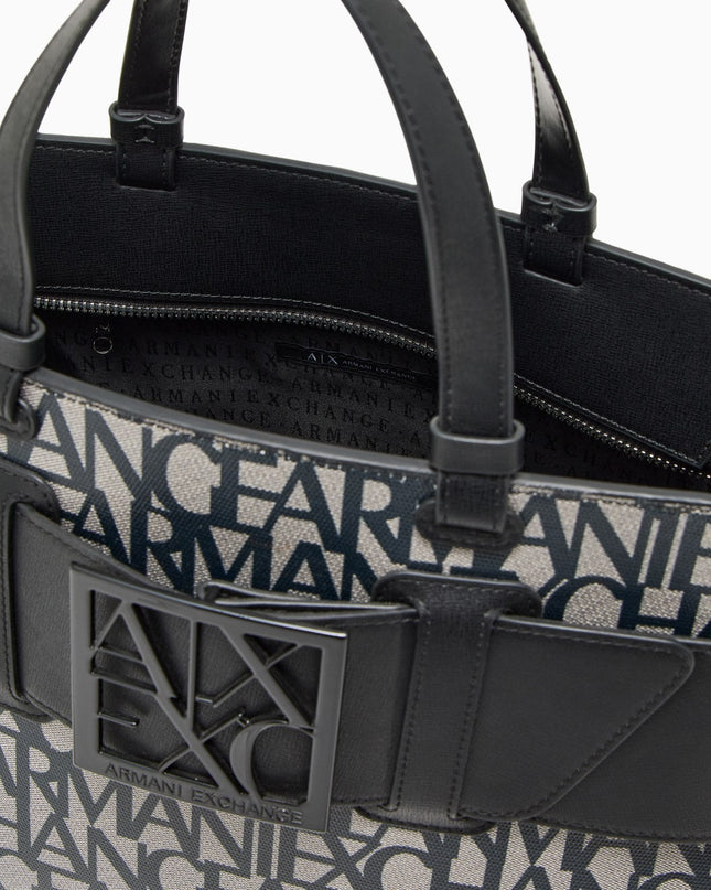 Shopping bag Susy con stampa monogram e logo - Piedi Folli