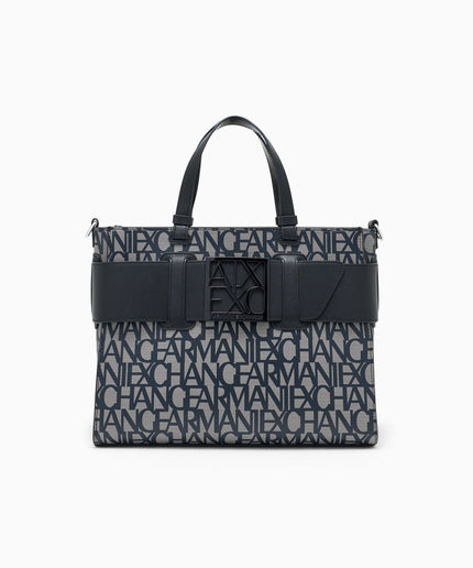 Shopping bag Susy con stampa monogram e logo - Piedi Folli