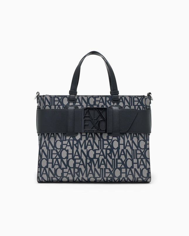 Shopping bag Susy con stampa monogram e logo - Piedi Folli