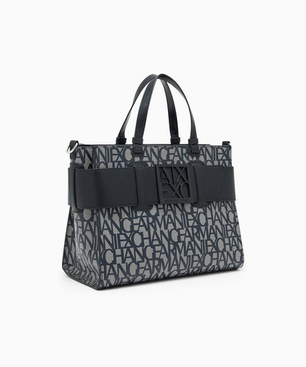 Shopping bag Susy con stampa monogram e logo - Piedi Folli