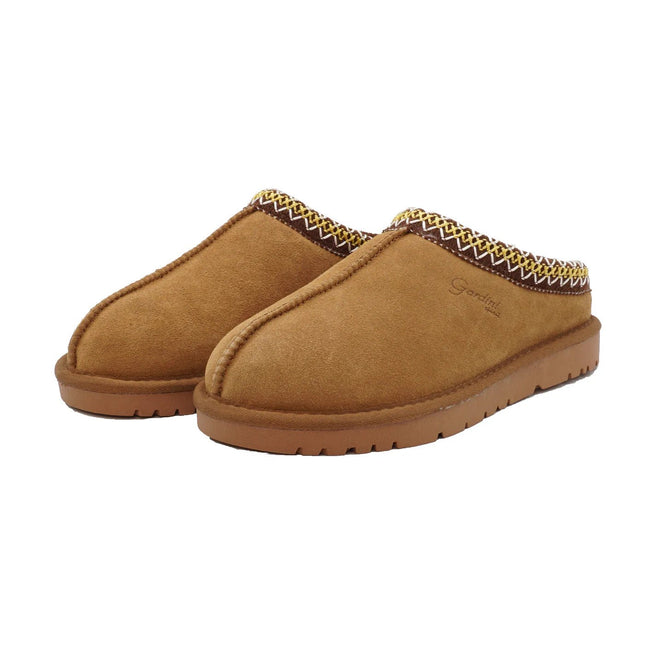 Slipper donna Jessica color Camel in pelle scamosciata - Piedi Folli