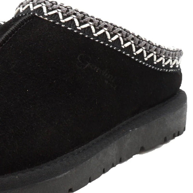 Slipper donna Jessica color Nero in pelle scamosciata - Piedi Folli