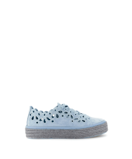 Sneakers allacciate in pelle con intagli laserati - Piedi Folli