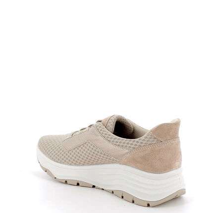 Sneakers beige con zeppa da donna - Piedi Folli