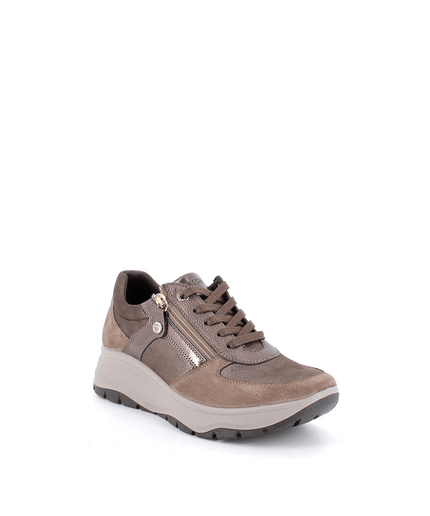 Sneakers con zeppa fango taupe - Piedi Folli